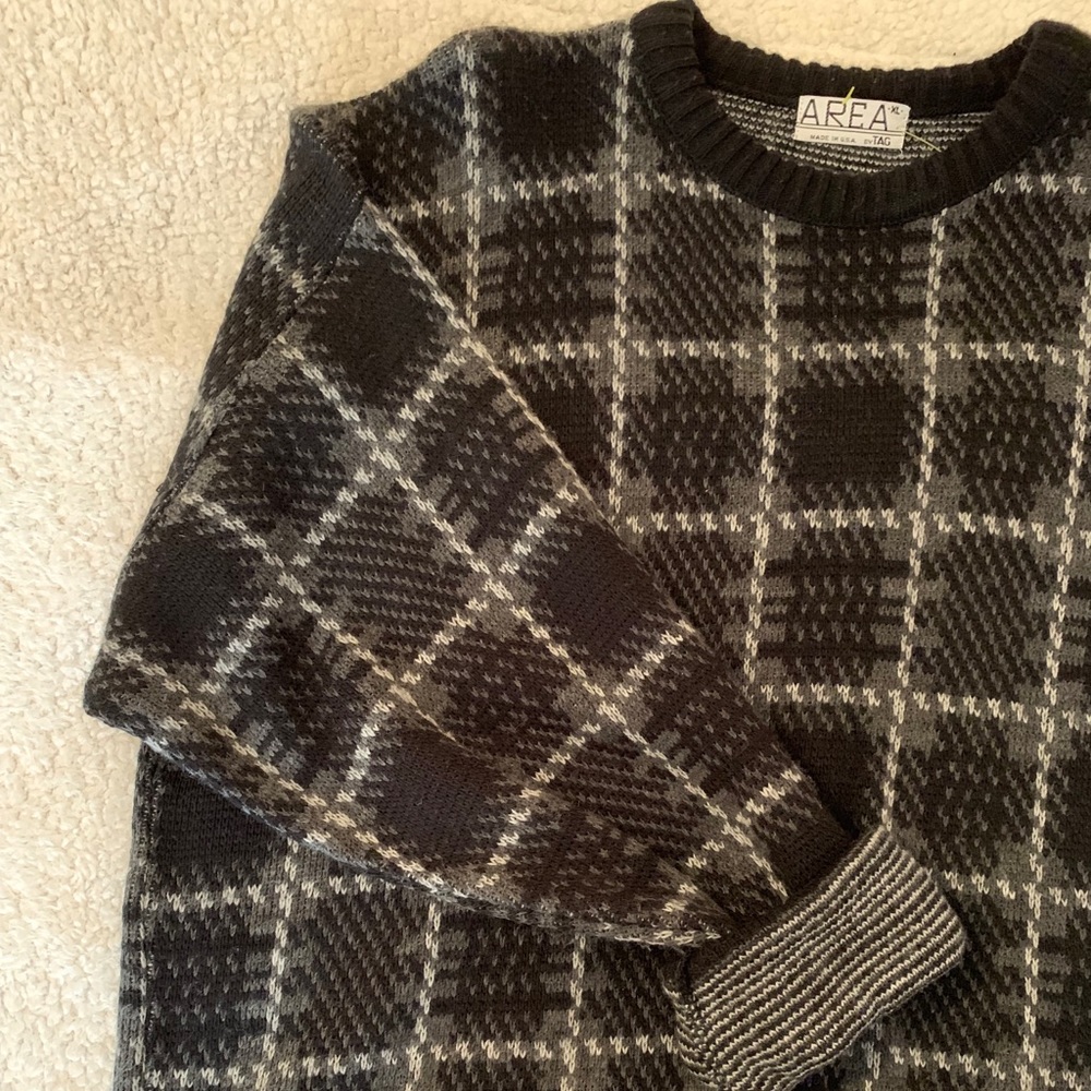 Vintage AREA by Tag 80’s/90’s Plaid Sweater